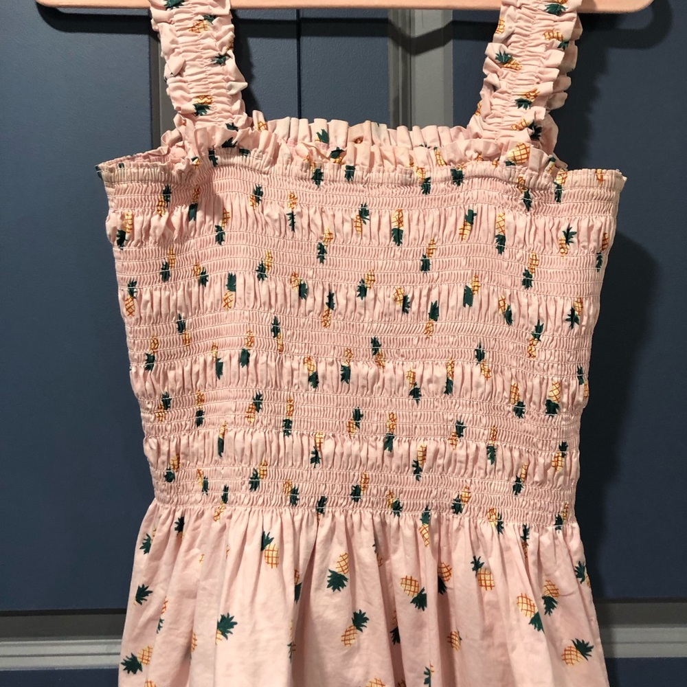 kate spade Pink w. Pineapple 🍍 design peplum top